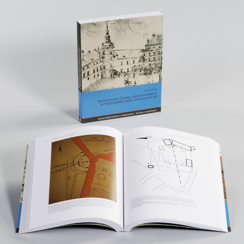 Okładka publikacji „Rozbudowa Zamku Królewskiego w Warszawie przez Zygmunta III” dostępnej w sklepie internetowym Zamku Królewskiego w Warszawie.