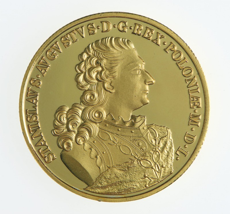 Pamiątkowy medal z wizerunkiem Stanisława Augusta (awers)