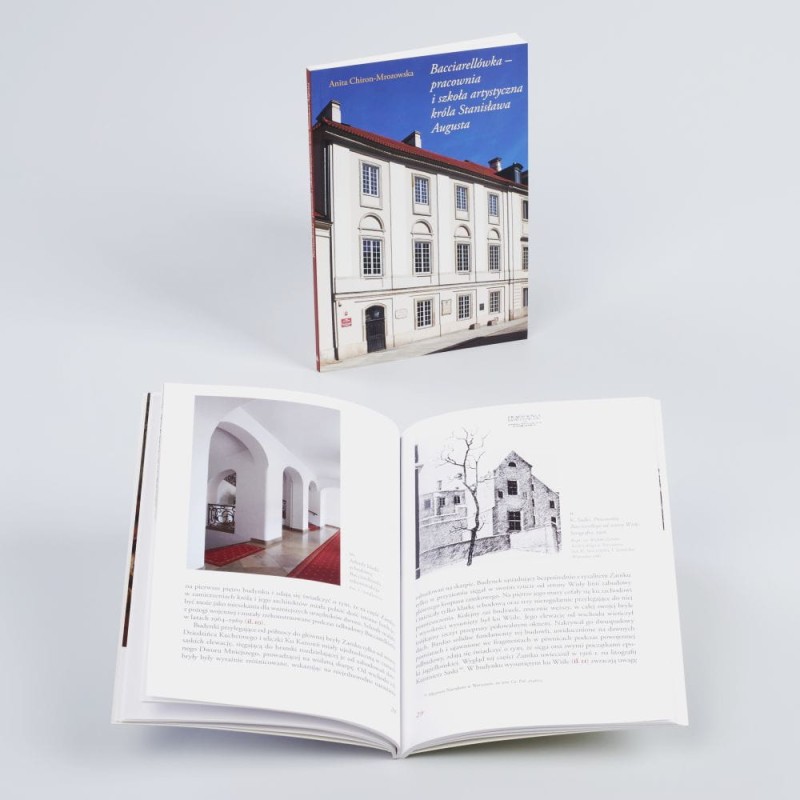 Okładka publikacji „Bacciarellówka - pracownia i szkoła artystyczna króla Stanisława Augusta” dostępnej w sklepie internetowym Zamku Królewskiego w Warszawie.